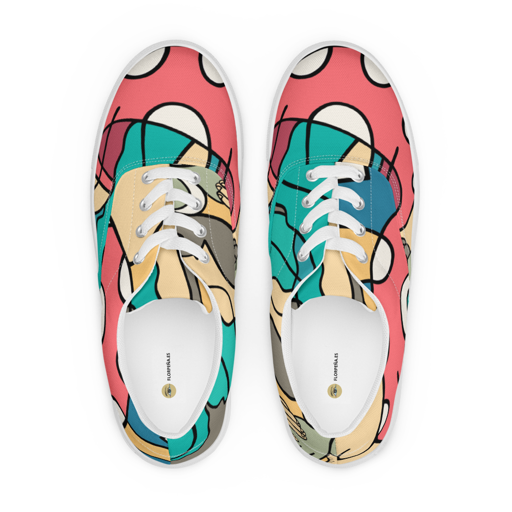 Women's Lace-Up Canvas Shoes - Mushroom NFT by Flower