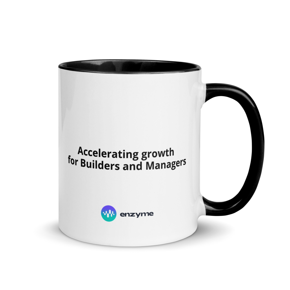 Enzyme White Ceramic Mug with Color Inside