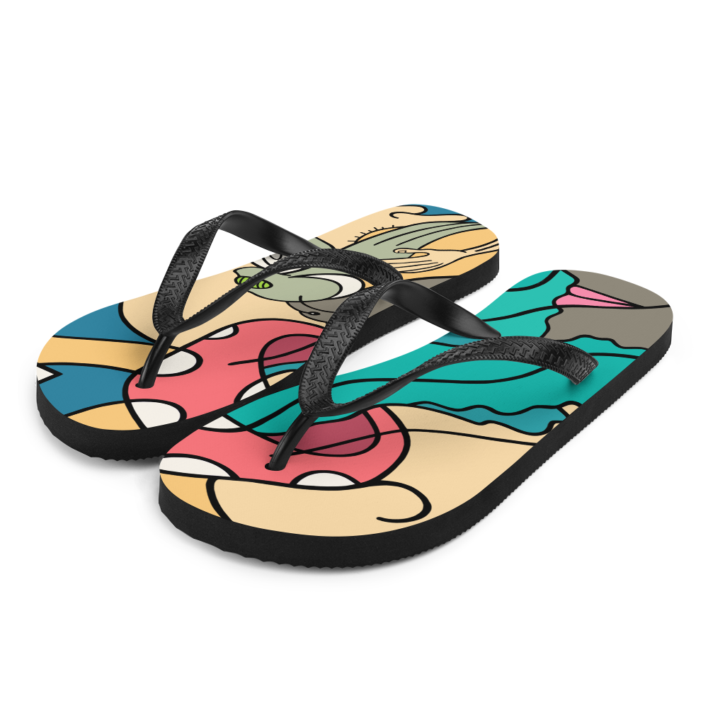 Sublimation Flip Flops - Mushroom NFT by Flower