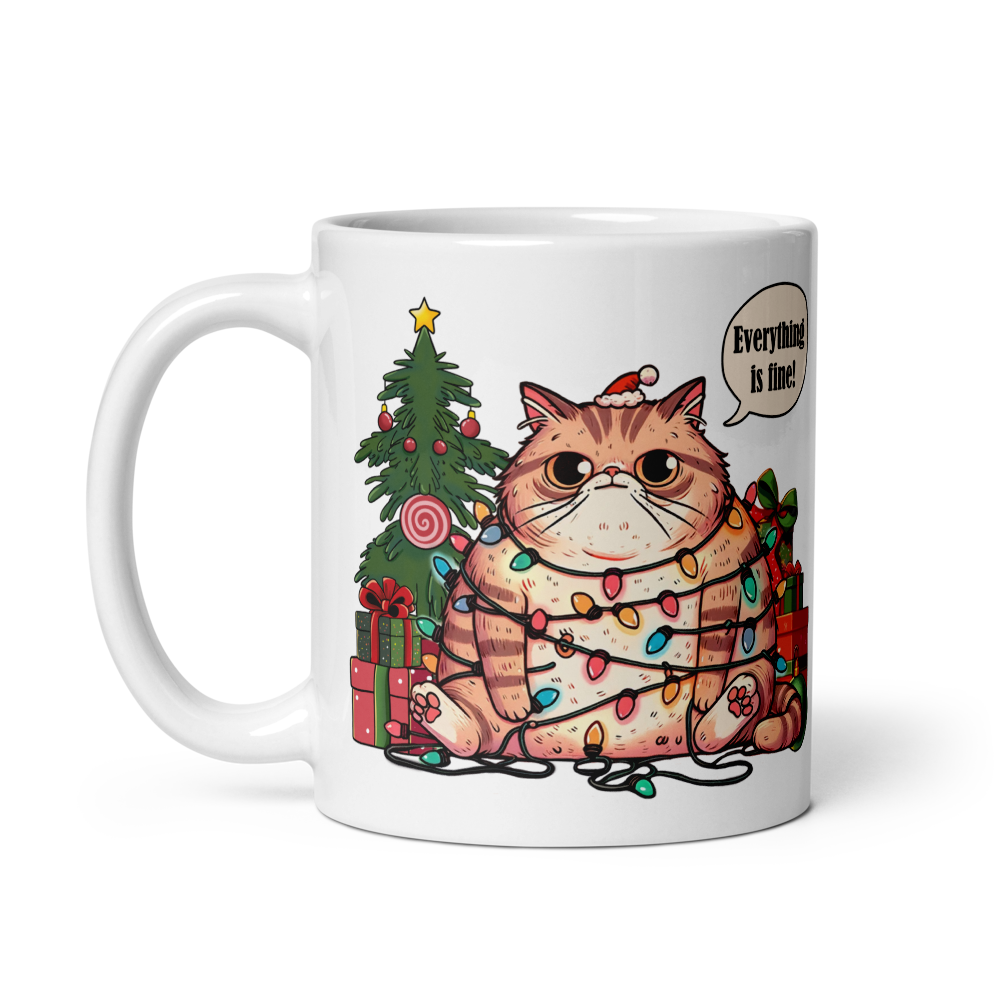 Christmas cat Mug