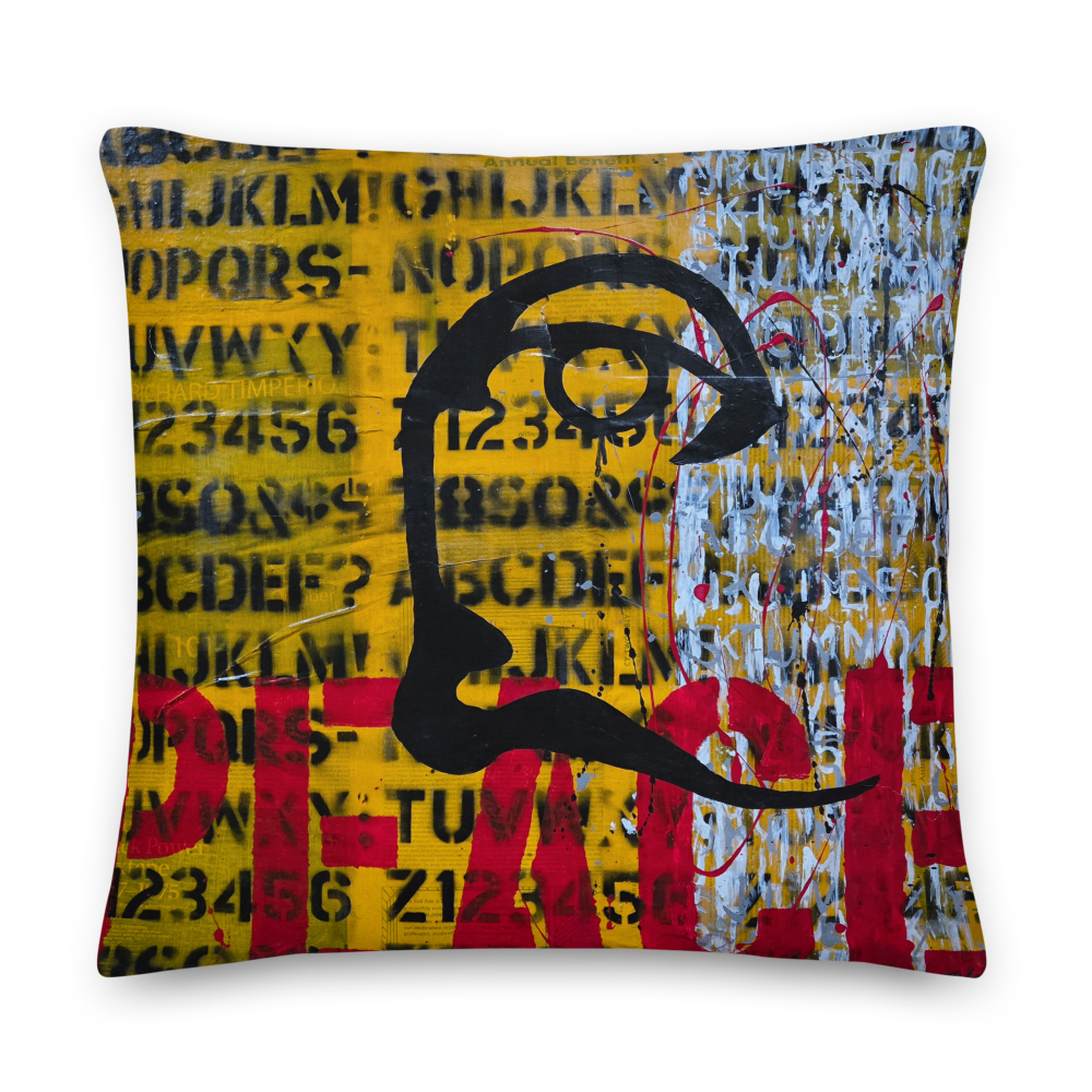 Tyson Hall  Premium Pillow with Peace Artwork