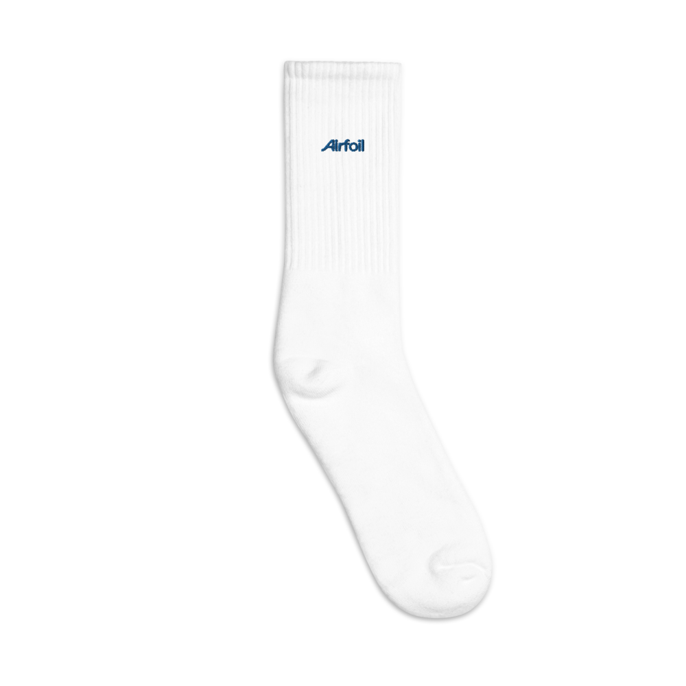 Airfoil Embroidered Crew Socks
