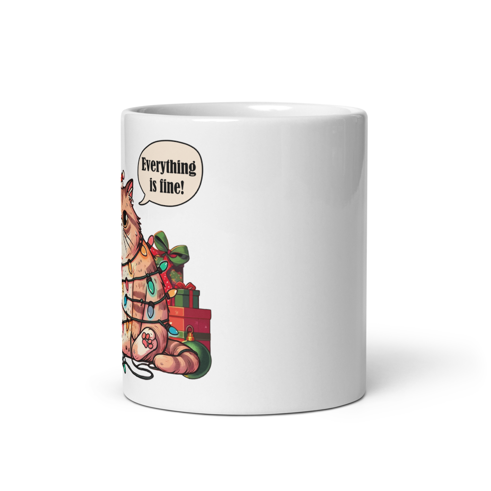 Christmas cat Mug — view 2