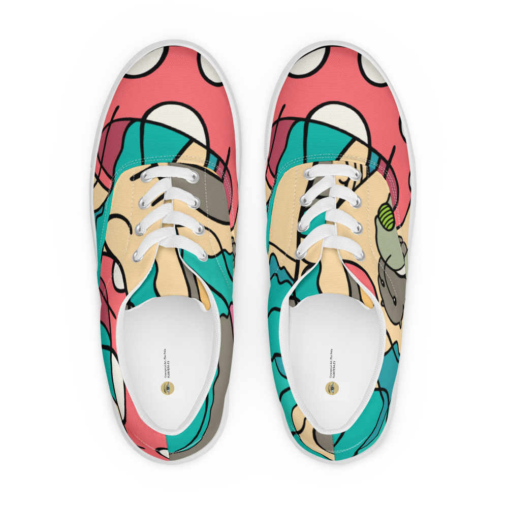 Men's Lace-Up Canvas Shoes - Mushroom NFT by Flower