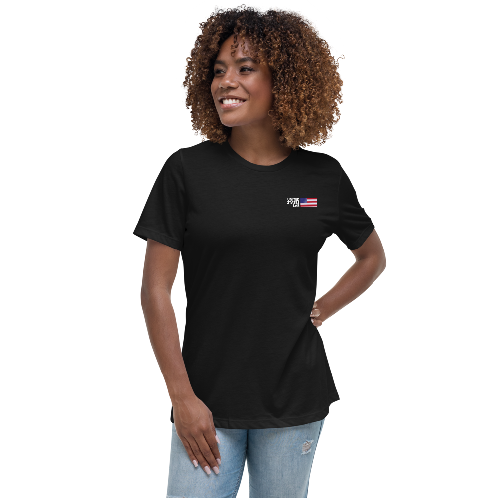 Women's Relaxed Logo T-Shirt on Front and Back Outside Label