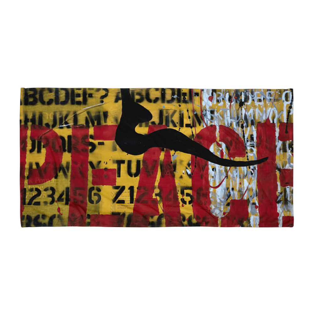 Tyson Hall Sublimated Towel with Peace Artwork