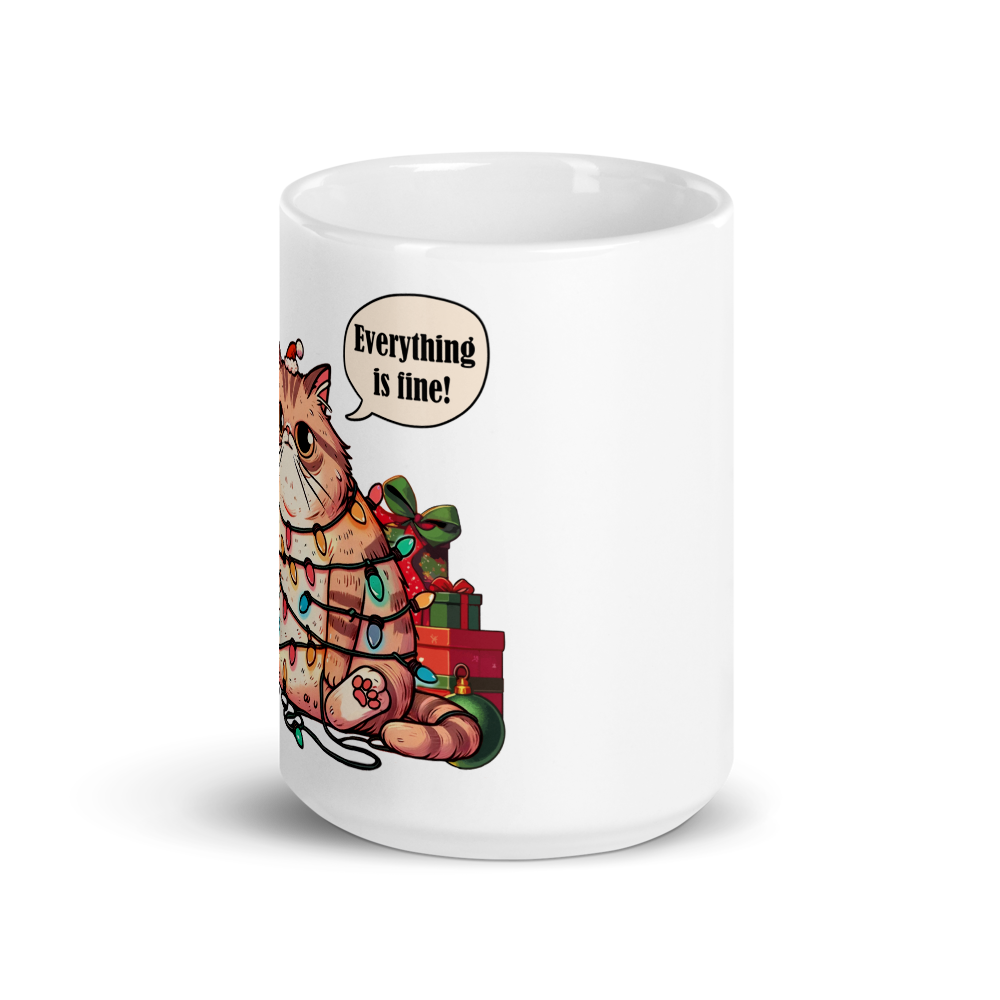 Christmas cat Mug — view 4