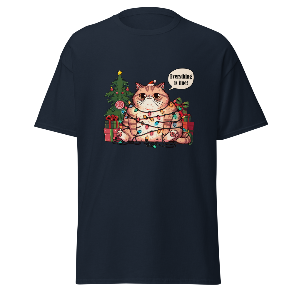 Christmas cat T-shirt